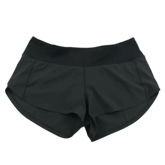 lululemon Hotty Shorts Womens 4 Black Lined Lightweight Athleisure Running Gym - Picture 1 of 9